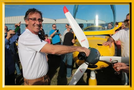 Celebrating the launch of a Bristell demonstration airplane in Israel