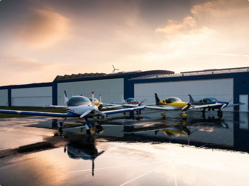 The first BRM AERO hangar at Kunovice airport, 2013