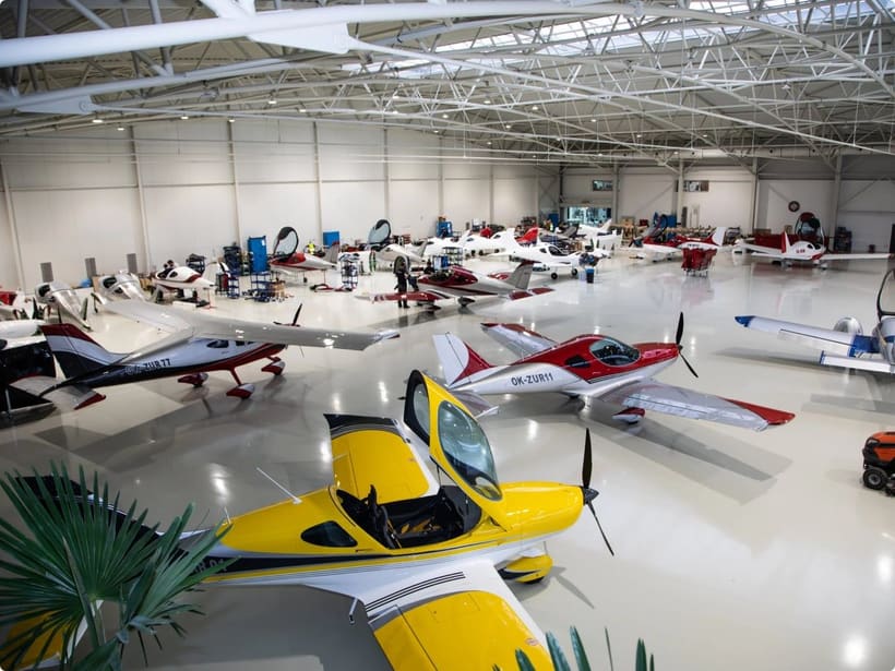 The BRM AERO team on the production floor, 2021