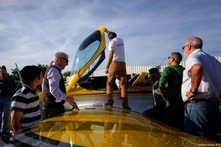 Celebrating the launch of a Bristell demonstration airplane in Israel