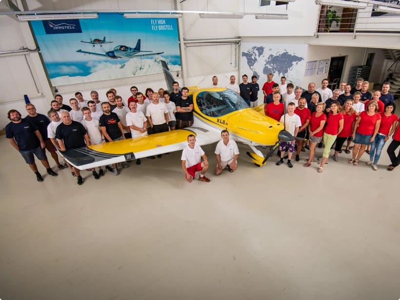 The BRM AERO team with the 400th Bristell aircraft, 2018