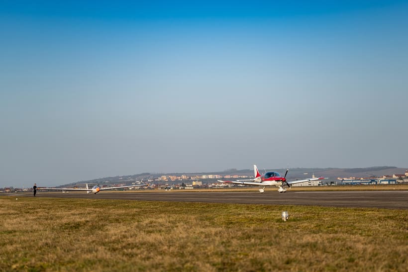 Towing the glider by Bristell airplane
