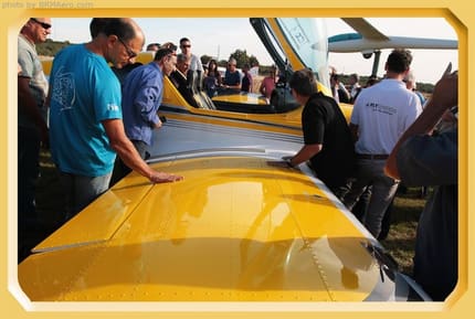 Celebrating the launch of a Bristell demonstration airplane in Israel