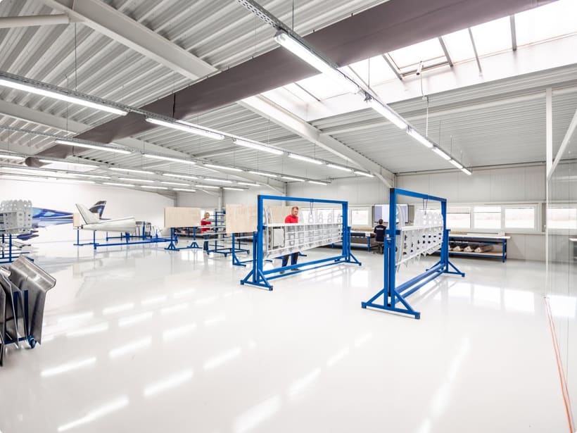 A new BRM AERO manufacturing hall in Kunovice, 2016