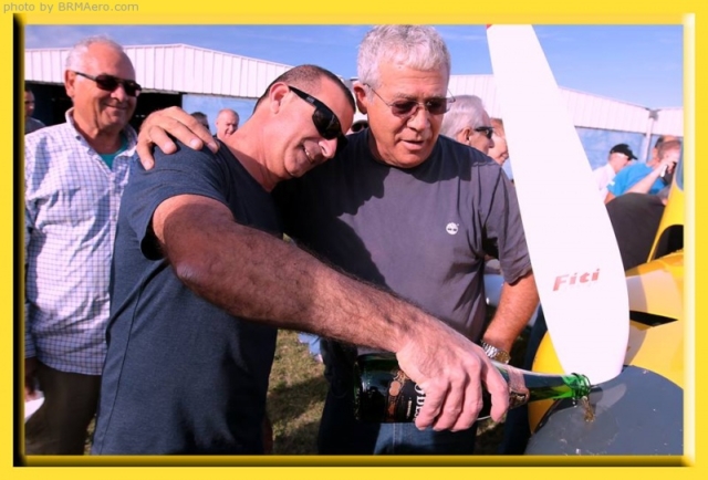 Celebrating the launch of a demonstration airplane in Israel