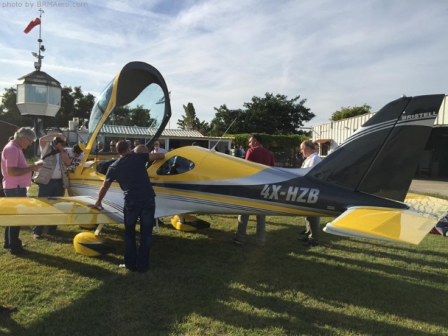 Celebrating the launch of a demonstration airplane in Israel