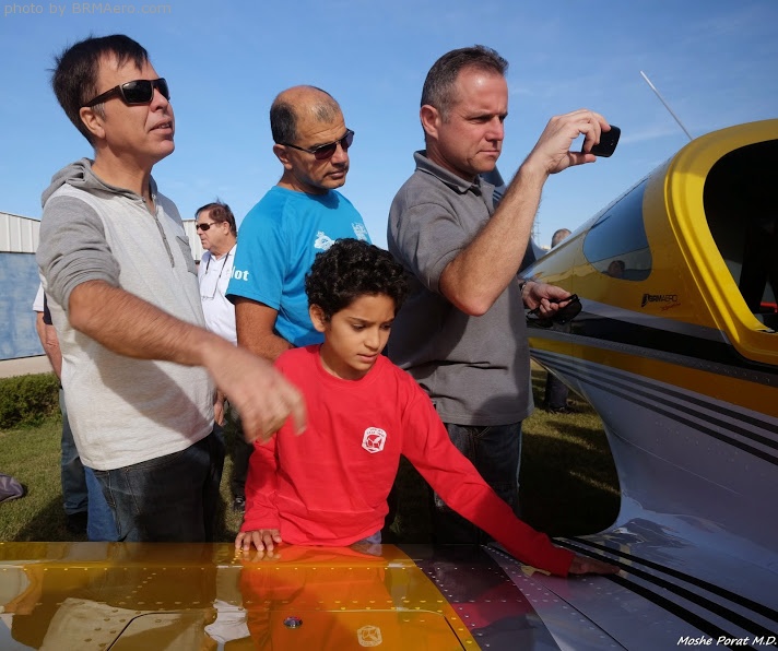 Celebrating the launch of a demonstration airplane in Israel