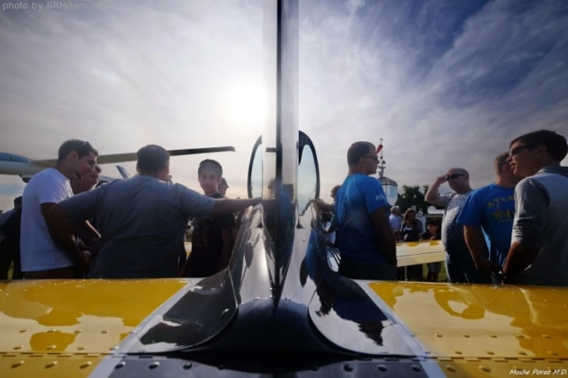 Celebrating the launch of a demonstration airplane in Israel