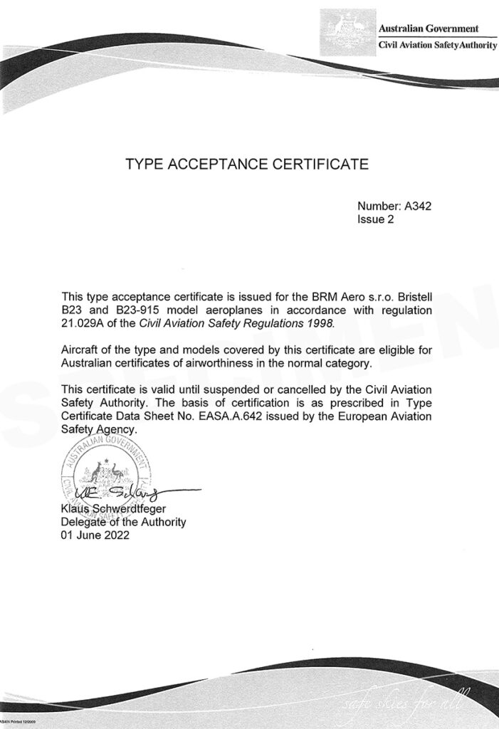 aircraft type certificate